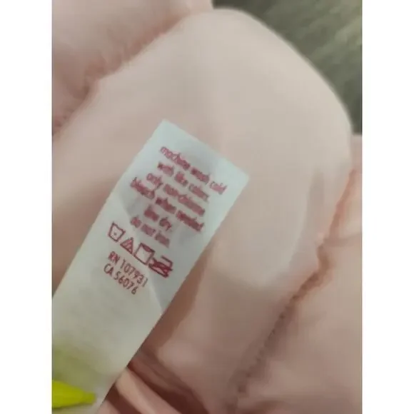 NWOT Justice Reversible Faux Fur Puffer Vest 14/6 Girls Pink Zip Up, Rose Gold - Picture 8 of 8